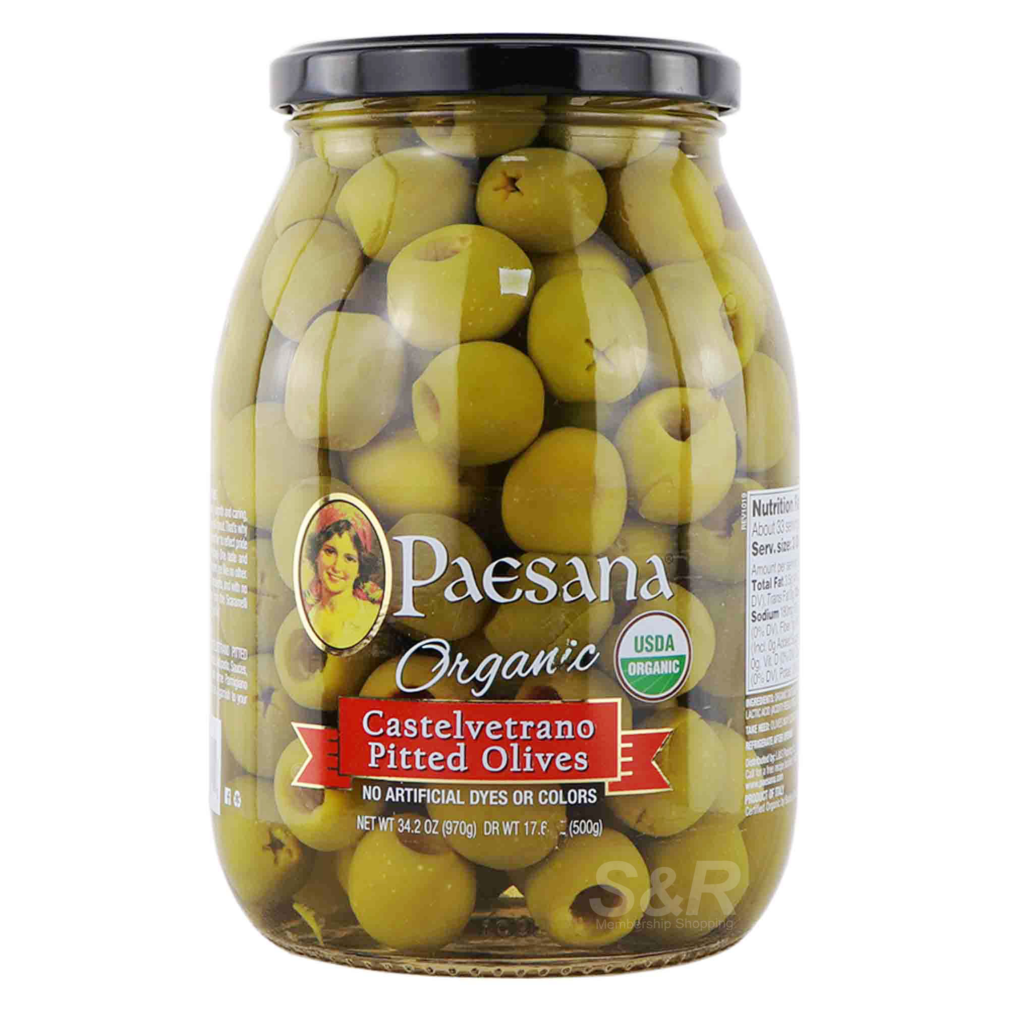 Paesana Organic Castelvetrano Pitted Olives 500g Paesana Organic Castelvetrano Pitted Olives 500g